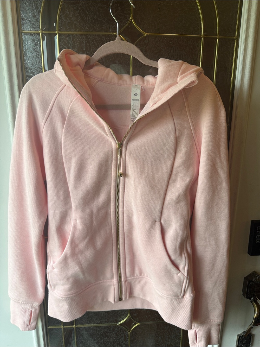lululemon athletica STRAWBERRY MILKSHAKE Full-Zip Hoodie WITH GOLD!